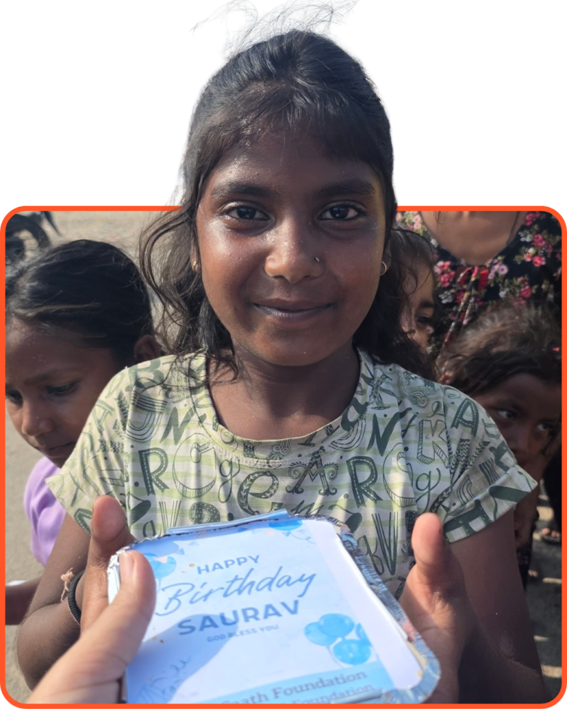 food donation on birthday campaign poster